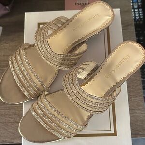 Charter Club Gold and White Storage Box